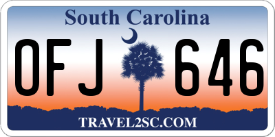 SC license plate OFJ646