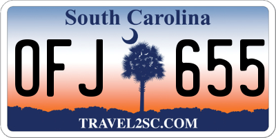 SC license plate OFJ655