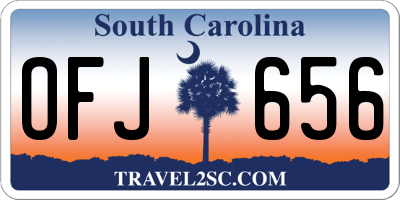 SC license plate OFJ656
