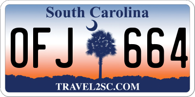 SC license plate OFJ664