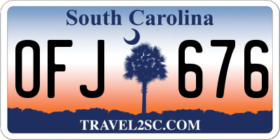 SC license plate OFJ676