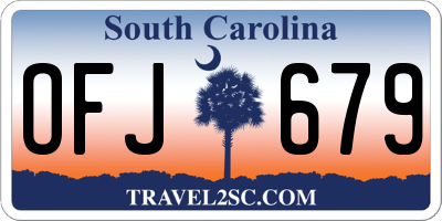 SC license plate OFJ679