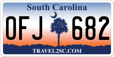 SC license plate OFJ682