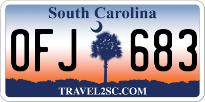 SC license plate OFJ683