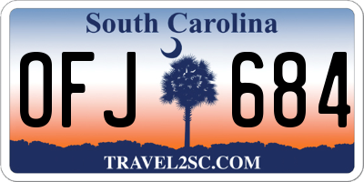 SC license plate OFJ684