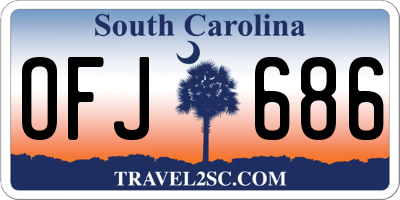 SC license plate OFJ686