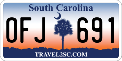 SC license plate OFJ691