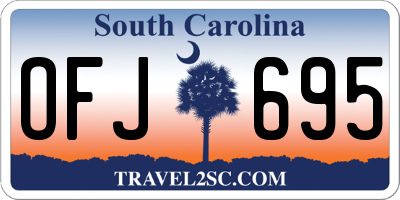SC license plate OFJ695