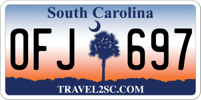 SC license plate OFJ697