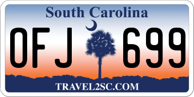 SC license plate OFJ699