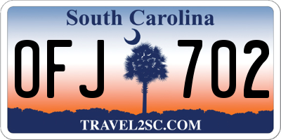 SC license plate OFJ702