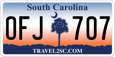 SC license plate OFJ707