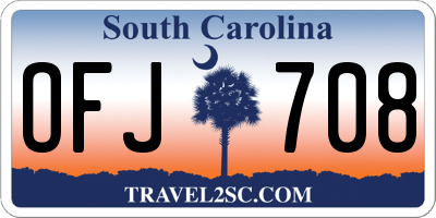 SC license plate OFJ708