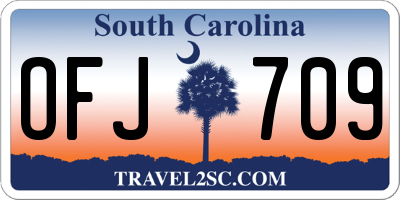 SC license plate OFJ709