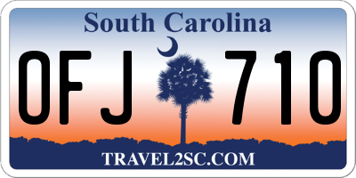 SC license plate OFJ710