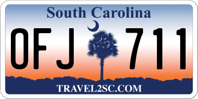 SC license plate OFJ711