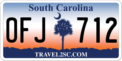 SC license plate OFJ712