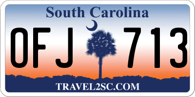 SC license plate OFJ713