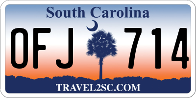 SC license plate OFJ714