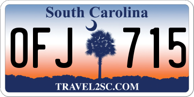 SC license plate OFJ715