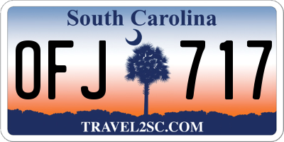 SC license plate OFJ717