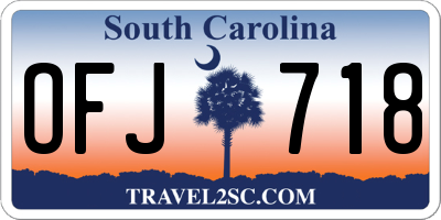 SC license plate OFJ718