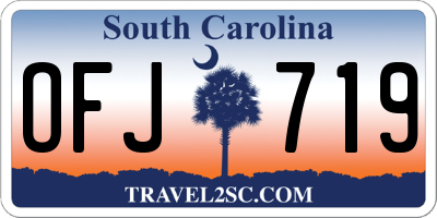 SC license plate OFJ719