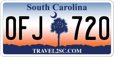 SC license plate OFJ720