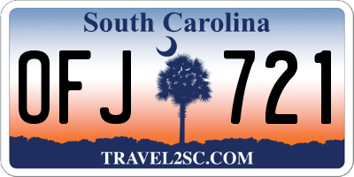 SC license plate OFJ721