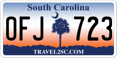 SC license plate OFJ723