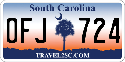 SC license plate OFJ724