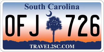 SC license plate OFJ726
