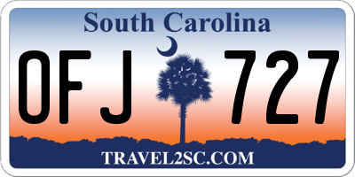 SC license plate OFJ727