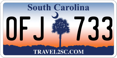 SC license plate OFJ733