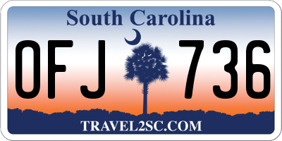 SC license plate OFJ736