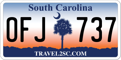 SC license plate OFJ737