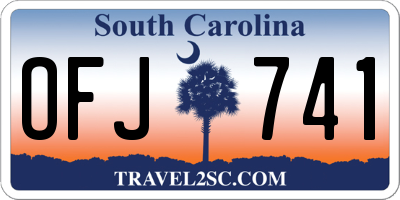 SC license plate OFJ741