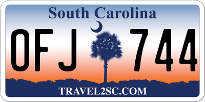 SC license plate OFJ744