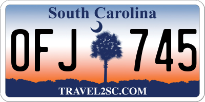 SC license plate OFJ745