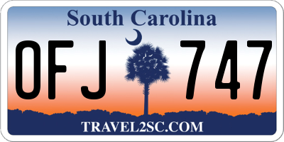 SC license plate OFJ747