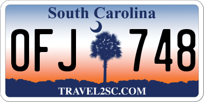 SC license plate OFJ748