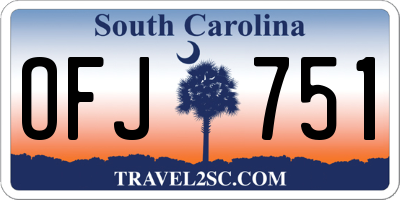 SC license plate OFJ751