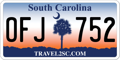 SC license plate OFJ752