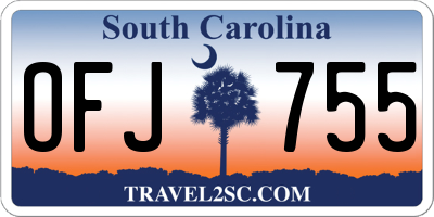 SC license plate OFJ755