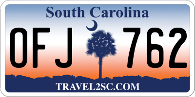 SC license plate OFJ762
