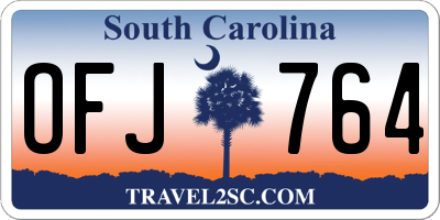 SC license plate OFJ764