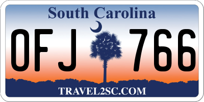 SC license plate OFJ766