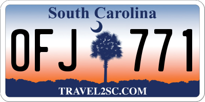 SC license plate OFJ771