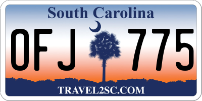 SC license plate OFJ775