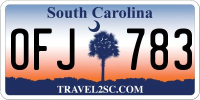 SC license plate OFJ783